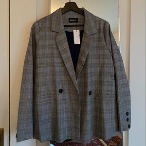 Sugar Lips Grey Plaid Blazer